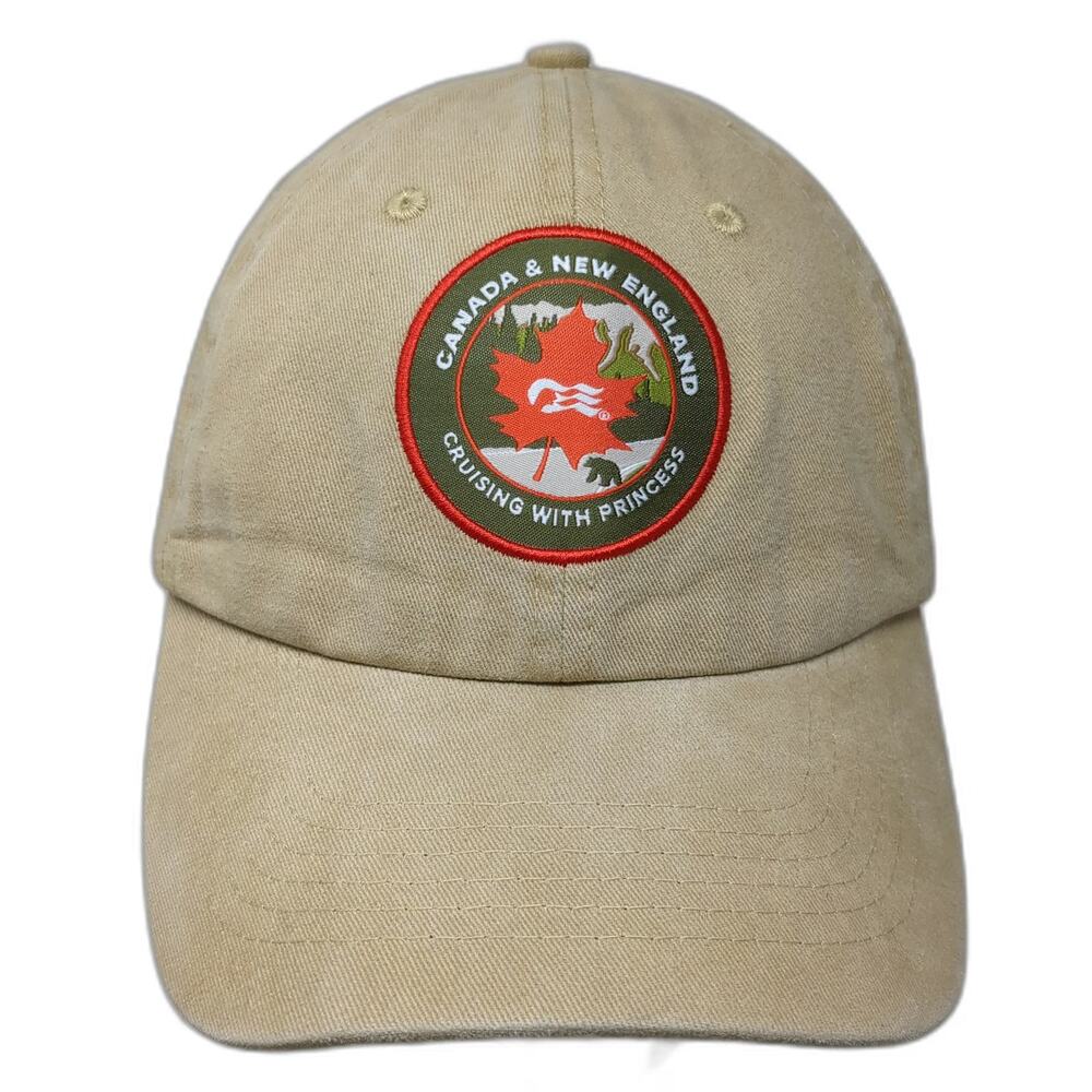 Princess Snapback Beige One Size Canada New England Cruising Travel Patch Hat